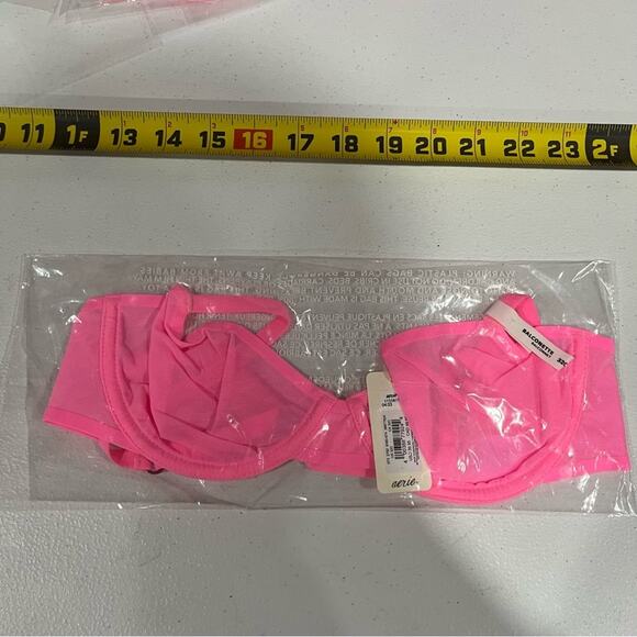 *NWT* Aerie Smoothez Tropadelic Pink Balconette Mesh Unlined Underwire Bra - Picture 3 of 5